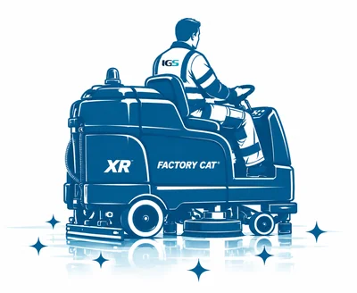 Factory Cat XR skurmaskin för rengöring och polering av industrigolv